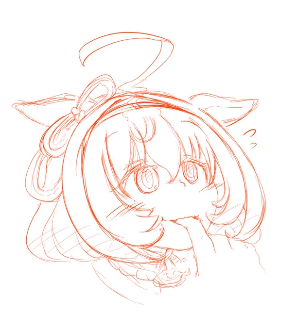 指を甘噛みするドトウちゃん可愛く描けてきてる。 