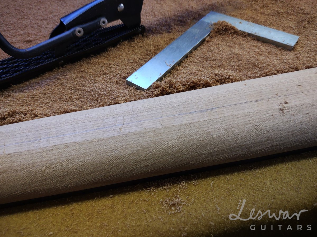 leswarguitars's tweet photo. Taking off some more material to release all the potential wood stresses before making radius and fretwork. 🖐👋

#bakedmaple #BASS #disorder #disorder5 #leswar #leswarguitars #thepowerofbass #handcraftedbass #luthier #弦楽器製作者 #ギター #楽器 https://t.co/wlTT05j6jh