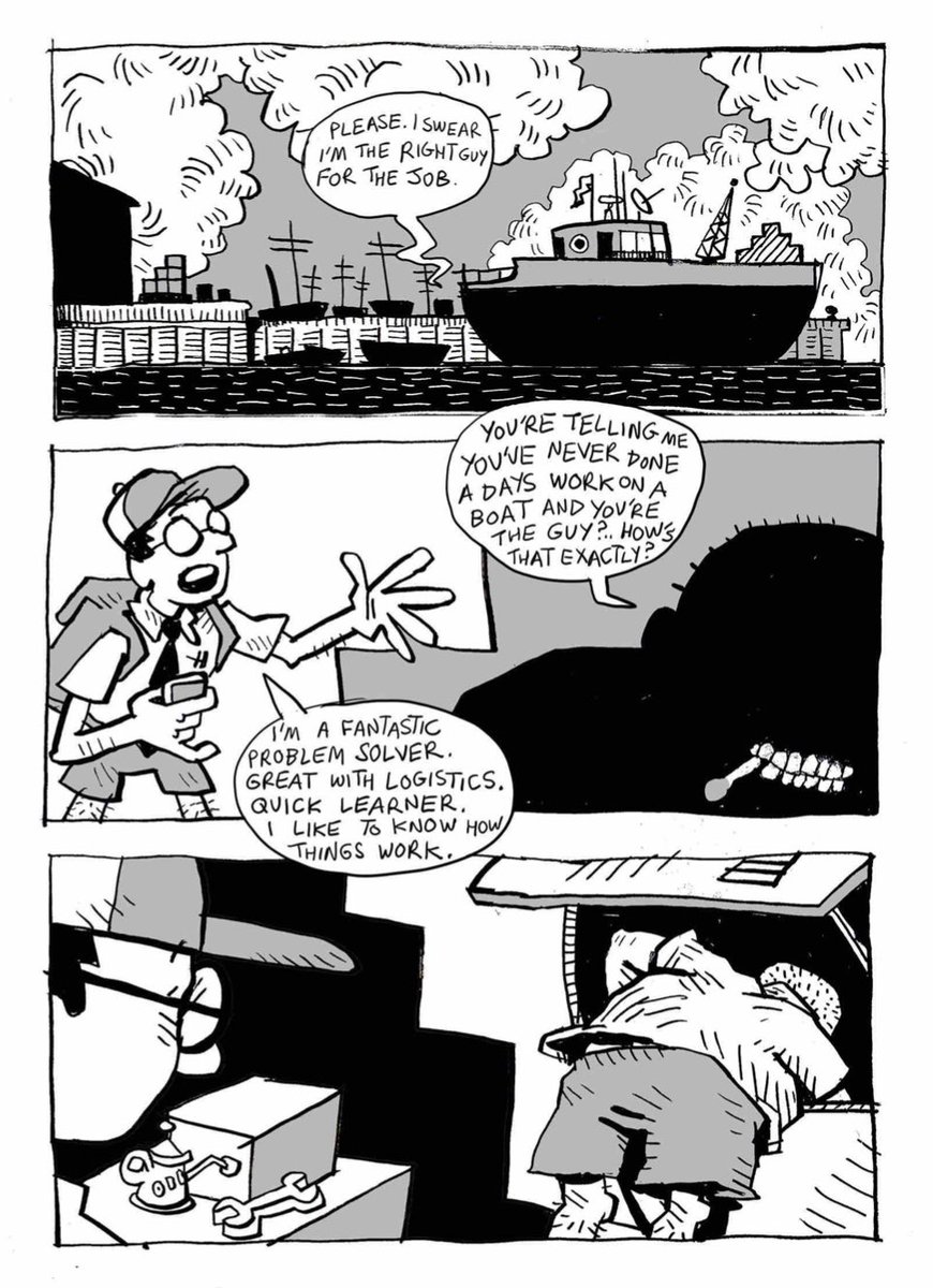 JoshKnowles75's tweet photo. Viva #smallpressday ! Here’s 4 pages from my last self published comic CARGO (pt1). Available at https://t.co/5nxk7dyWoO #SPDBFReview #comics #smallpress @brokenfrontier https://t.co/ldZBEYEn7v