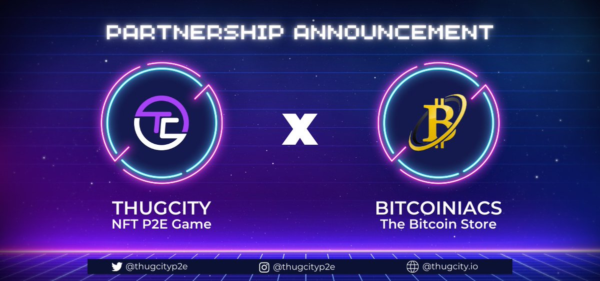 🔥 Big Things Happening in ThugCity! 🔥 

🎁 First P2E NFT Project to partner with a Bitcoin ATM Company.
🏆 World's First Bitcoin ATM Available to Public since 2013.
🔊 More Information to announce tomorrow! 

Bringing our community more and more great things. 

Join Us Today