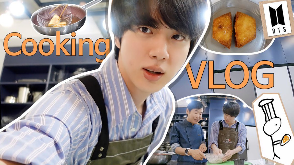 jinnieslamp's tweet photo. [BTS VLOG] Jin l COOKING VLOG out now!
https://t.co/8Pm1Yqkqqz 

COOKING WITH CHEF JIN
#JinVLOG https://t.co/JTM2Mh9F4m