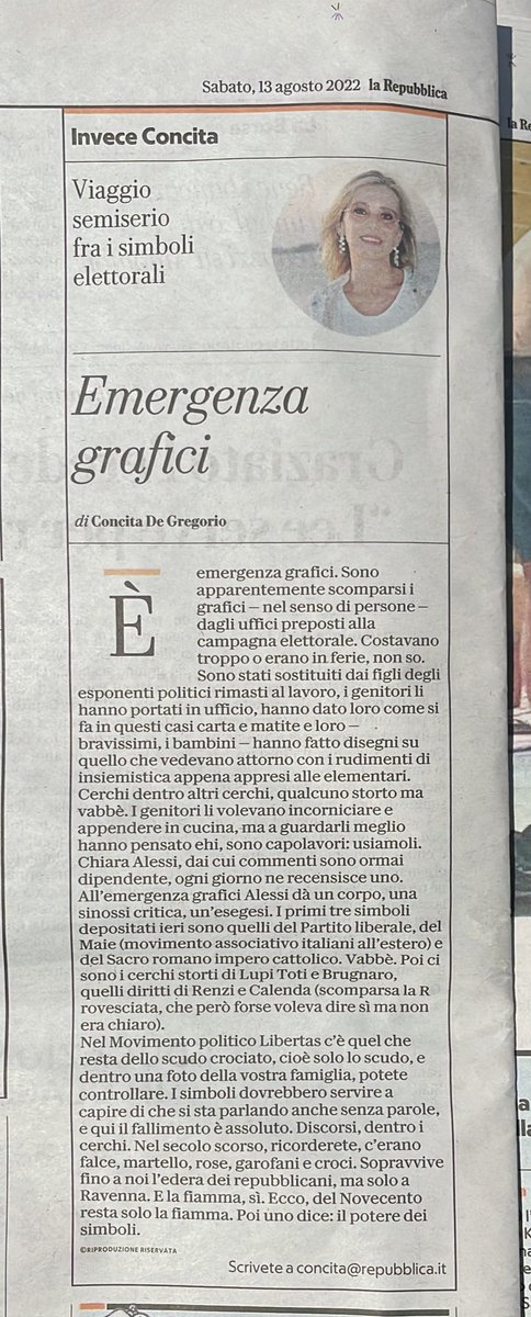 Credo più che siano stati sostituiti più dal #miocuggino, ahimè <a href="/concitadeg/">Concita De Gregorio</a> <a href="/repubblica/">Repubblica</a>