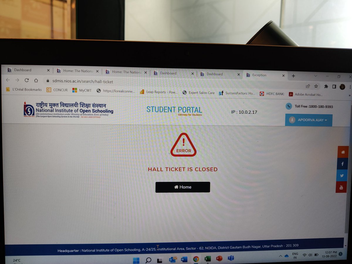 aps_hey's tweet photo. The website not able to upload TMA for more than 2 weeks now
 It also shows this error now study material also hasn't reached. Kindly help. Exam dates and hall ticket also not given yet @niostwit @EduMinOfIndia @PMOIndia @narendramodi https://t.co/YlqTLJ9fTs