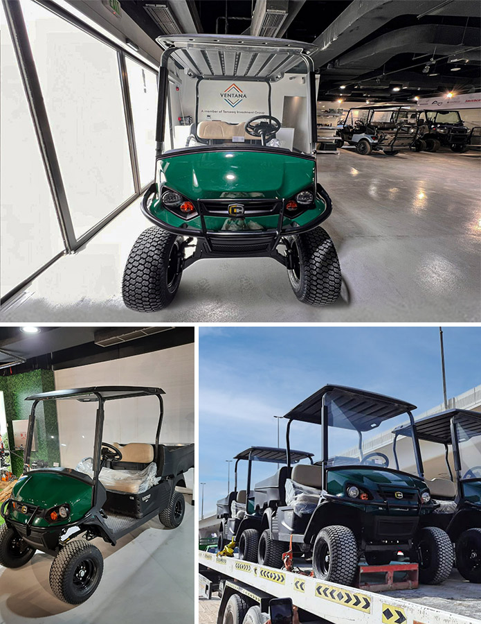 VentanaLLC's tweet photo. New arrival of Cushman Hauler 1200X vehicles at the Ventana showroom.

Ventana recently completed delivery of these Cushman Hauler vehicles to the prestigious Emirates Golf Club and Dubai Creek Golf &amp; Yacht Club , members of Dubai Golf.

#cushman #emiratesgolfclub #dubaigolf https://t.co/qbtDfEBlTK