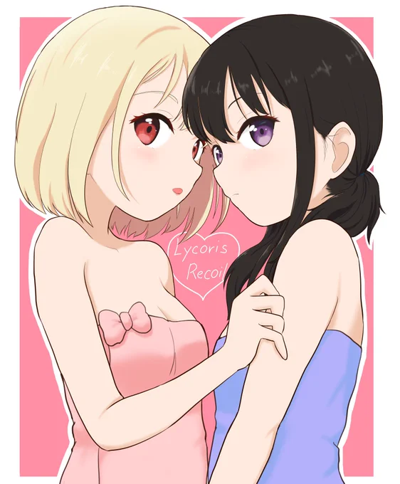 ちさととたきなの同棲生活の妄想を膨らませながらイラスト描きました!今日7話ですね〜!リアルタイムで視聴するぞ〜(武蔵丸の悲劇の後遺症)#リコリコ #リコリス·リコイル 