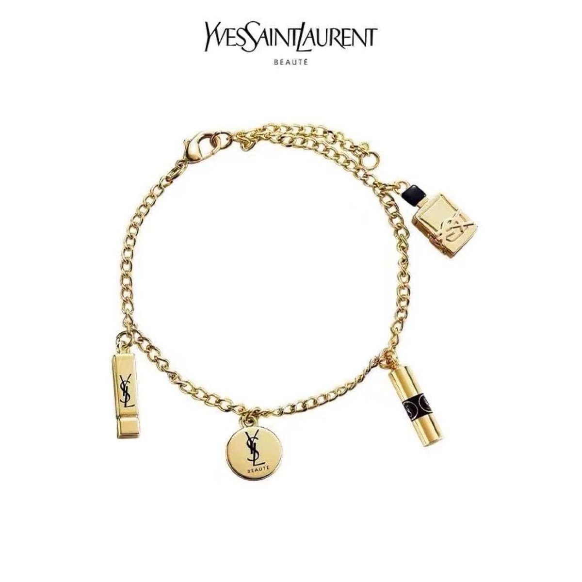 ALLSALESHOP94's tweet photo. Pre Order : YSL Beaute Bracelet  ( สร้อยข้อมือ ) สร้อยข้อมือ ห้อยตุ้งติ้ง 
ประดับจี้เล็กๆ 4 ชิ้นรอบเส้นน่ารักมาก 
💰ราคา 550 ส่งฟรี
🎯 รอของ  30-40 วัน 
ความยาวรอบเส้นประมาณ 15 cm  
เดิมทีน้องเป็นของสมนาคุณลูกค้านะคะ 
ได้ของตามรูปเลยนะคะ 
ของแท้100% #ชี้เป้าของถูก #เครื่องประดับ https://t.co/YToOJLCEwS