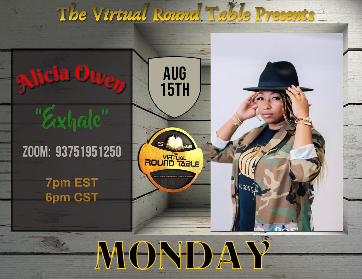 Broken?? Abandoned?? Mother issues?? Hurt? 

Join us  Monday as Ms. Owen tells her story at the Virtual Round Table. You don’t want to miss this one!!