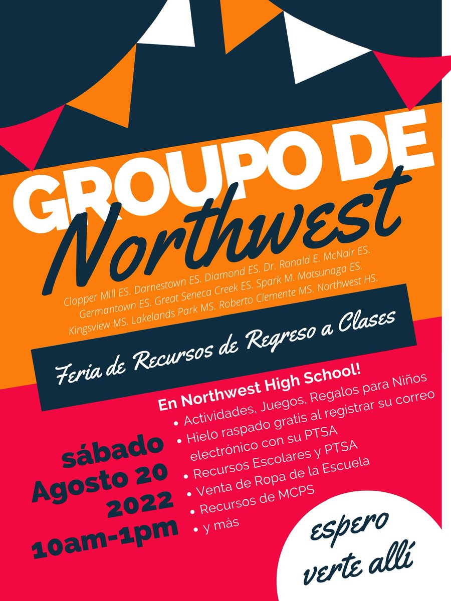 NorthwestJags's tweet photo. We are 1 week away from our NW Cluster Back2School Fair! 🖤🐆🤍Mark your 📆! Resources, vaccines, games, food &amp; more! #BestClusterAround @KMS_PRIN5 @RCMSHAWKS @Rose_S_Alvarez @MrCraemer @CurryAtTheCreek @TeamGermantown1 @ClopperMillES @RonaldMcNairES @NWHSPTSA @MCPS https://t.co/Os29ufBckE