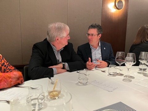 RACSurgeons's tweet photo. Past president Dr John Batten and current Tasmanian Chair Dr Peter Moore at the Foundation for Surgery dinner in Hobart #RACS #Surgery #Tasmania https://t.co/cfqDFrHP1N