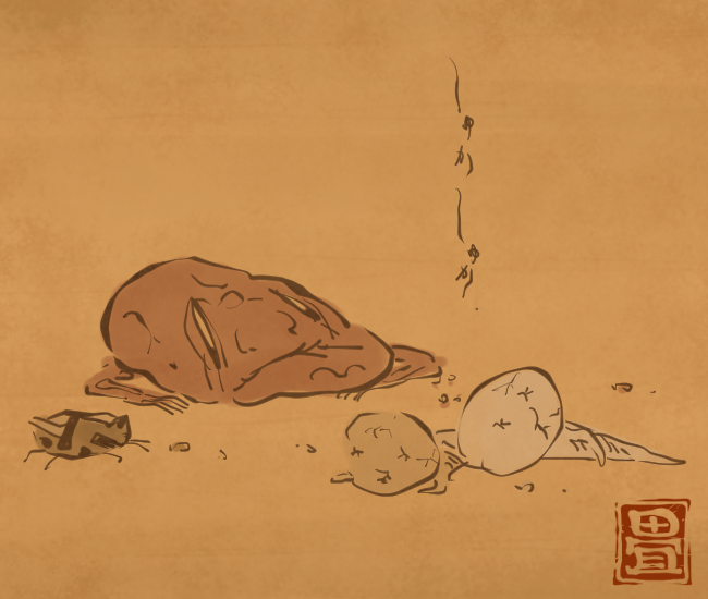 とっくに食べ頃を過ぎた菓子。
[5127番目]
#畳百鬼夜行絵巻 