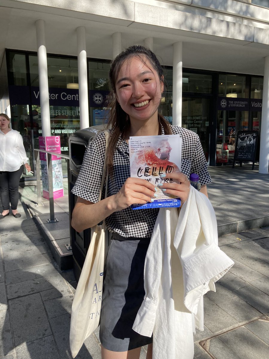 <a href="/CelloOnFire/">CelloOnFire</a> Your beautiful flyerer worked her magic - we came - we saw - we listened - we were enchanted, enthralled, enlightened &amp; enjoyed it immensely #edfringe <a href="/CelloOnFire/">CelloOnFire</a> <a href="/theSpaceUK/">theSpaceUK</a>