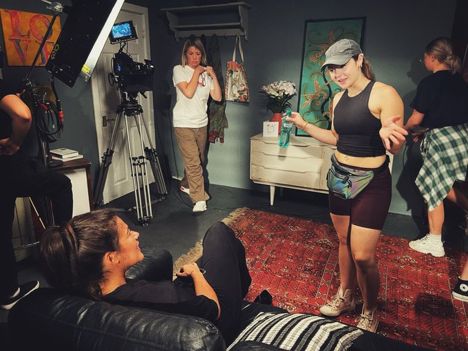 Giving the classic &lsquo;Director on Set&rsquo; aesthetic a matriarchal 90s twist. Ft. bejewelled belly bar and<a href="/tag/covid19"class="tags"><span>#covid19</span></a><a href="/tag/yourpriviledgeisshowing"class="tags"><span>#yourpriviledgeisshowing</span></a>