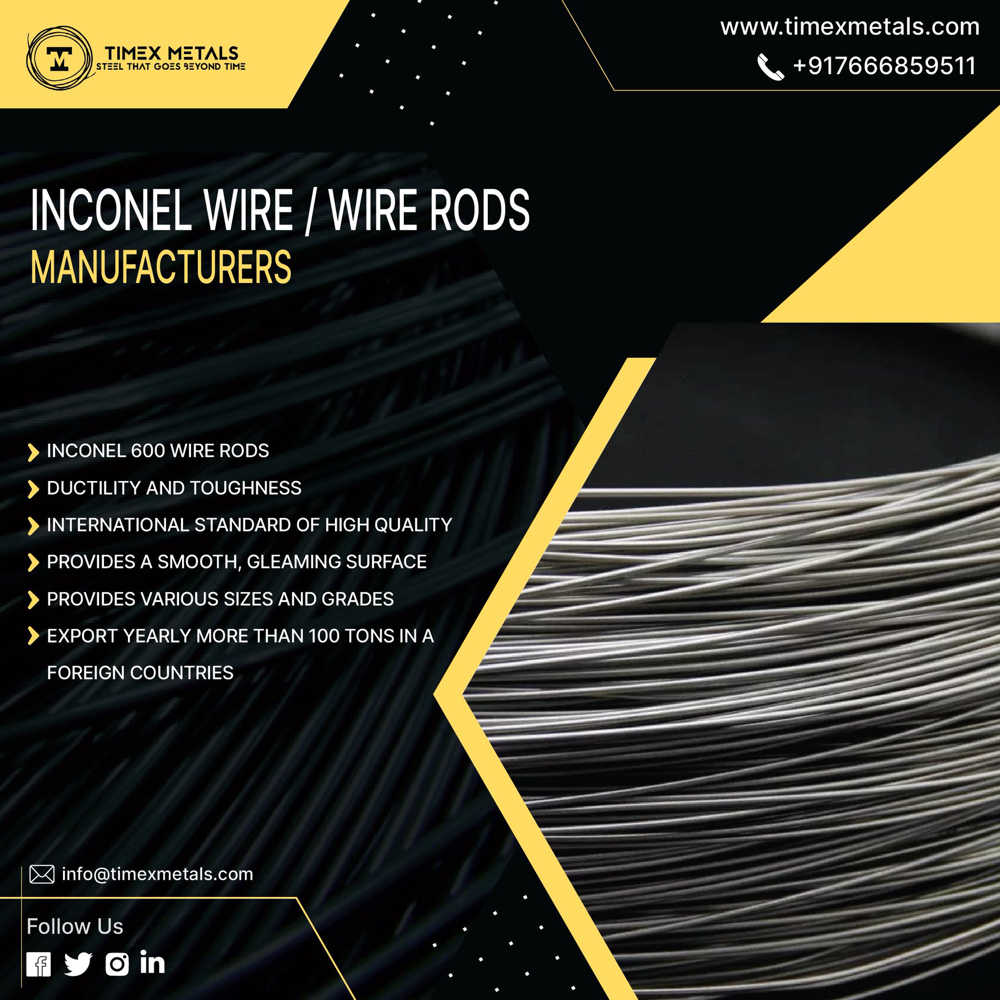 Timex Metals on Twitter "INCONEL WIRE RODS MANUFACTURERS Timex Metals