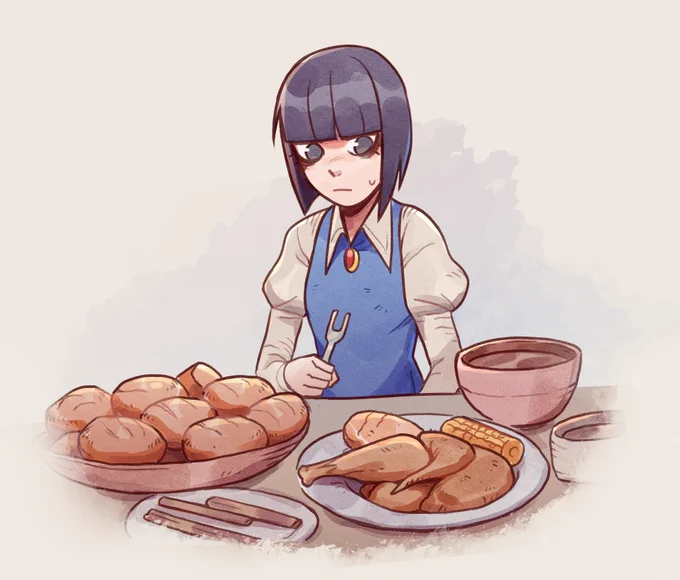 as with most things in life, it had no prior need of the luxury of food, so it had never learned how to enjoy food. it ate only what it needed without savoring its flavors or textures - such thing were not essential.so, to be offered so much food felt obscene. 