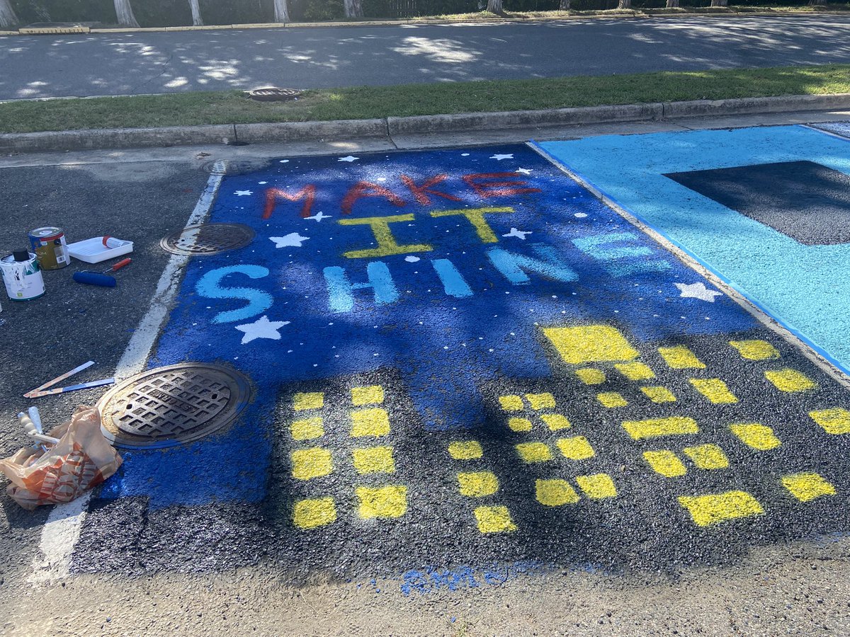 lewisclassof23's tweet photo. Great day of painting out parking spots, senior year starting off strong. https://t.co/OOQPvpBjuh