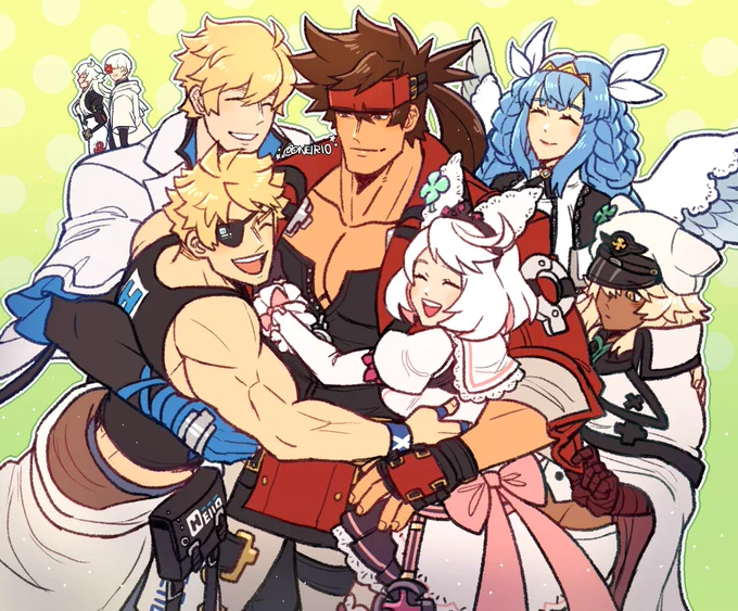 [Guilty Gear] some self indulgent art of sol and his weird family 
