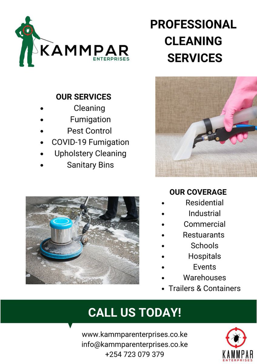 KammparKE's tweet photo. @johnnjenga Pest Control and Cleaning Services https://t.co/wO7ridB8fq