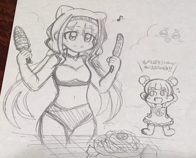 というわけでウルトラえんぴつ描き状態だけど
ルールーちゃんとえみ〜るも描いてみた(*'ω`*) 