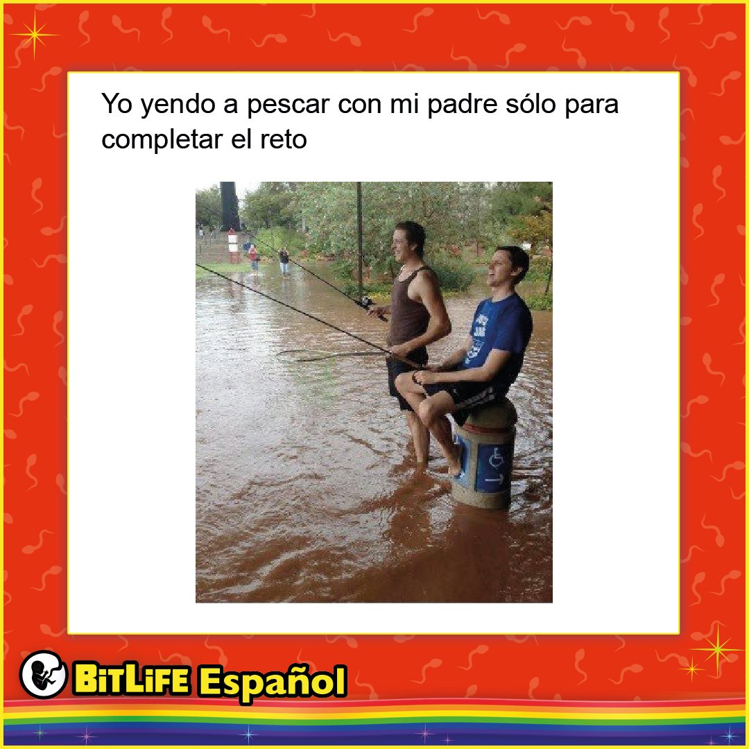 BitLife_ES's tweet photo. Chicos el reto de esta semana es muy divertido. Estoy aquí pescando con mi viejo #bitlifees #juego #juegoandroid #juegogratis #competicion https://t.co/VgEogu0H7u