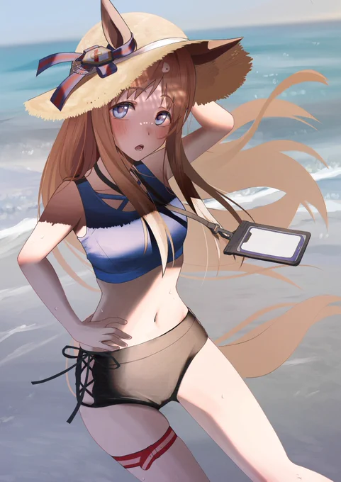 「泳がないんですか…?」#ウマ娘 #グラスワンダー 