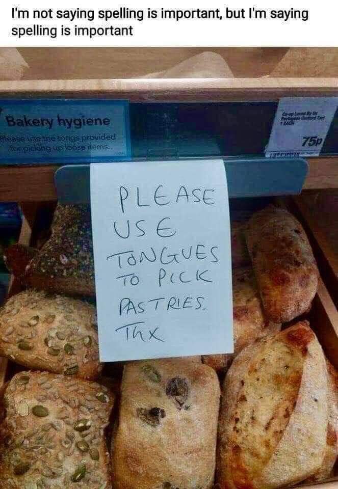 SpellchekPolice's tweet photo. Does it count as a #spelling mistake when it is a real word you ask? 
We follow the letter of the law at #spellcheck police. Arrests made for crimes against food hygiene laws 👮‍♂️👮🏾‍♀️ https://t.co/desttVoSLw