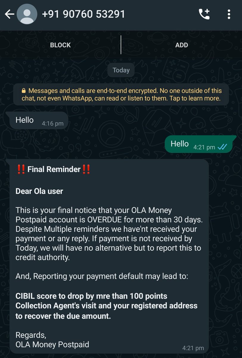 DarkineBRoadAbs's tweet photo. @ola_supports Dear @ola_supports @Olacabs 
I have no problem in paying 80 rupees but why should I pay when I have already paid your ola driver
I have already escalated the situation with you 
RATHER solving it out , you guys are sending me absurd reminders 24/7 https://t.co/Kv0ZEbkbHj