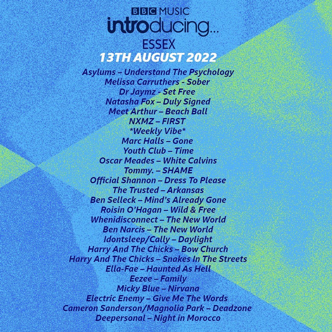 Ok gang, wanna hear one of the new tracks that we’re adding on the ‘Colours’ album!? Well tune into <a href="/bbcintroducing/">BBC Music Introducing</a>  Essex tonight from 8pm (gmt) &amp; you can hear ‘Time’ get its debut radio play! bbc.co.uk/programmes/p00… 🌴📻