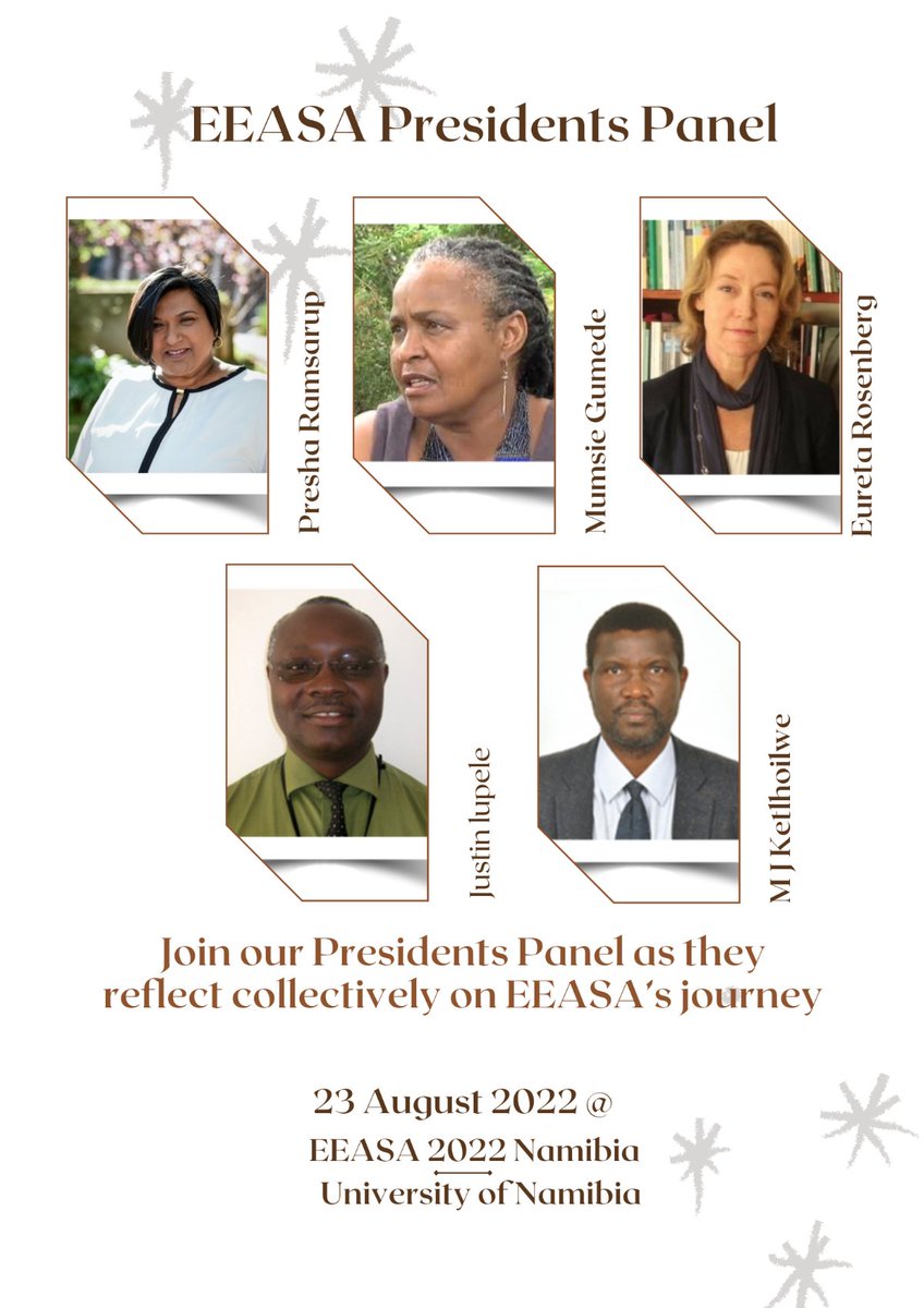 EEASA_Africa's tweet photo. Dear members and supporters;

While we prep and get ready, please be informed that we have an exciting panel discussion by our amazing current President Dr Presha and some of her super awesome predecessors👌👌
#EducationforSustainableDevelopment
#EEASATurns40 https://t.co/bLK1VkDbMN