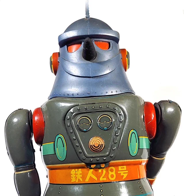 しかし、本当の発掘品はこれ。叔母のプレゼントの、モーターライズのビッグXの人形に「鉄人28号じゃなきゃヤダ!」と、買い換えさせた、鉄人28号。……2歳になる前の話。栴檀は双葉より芳し。 