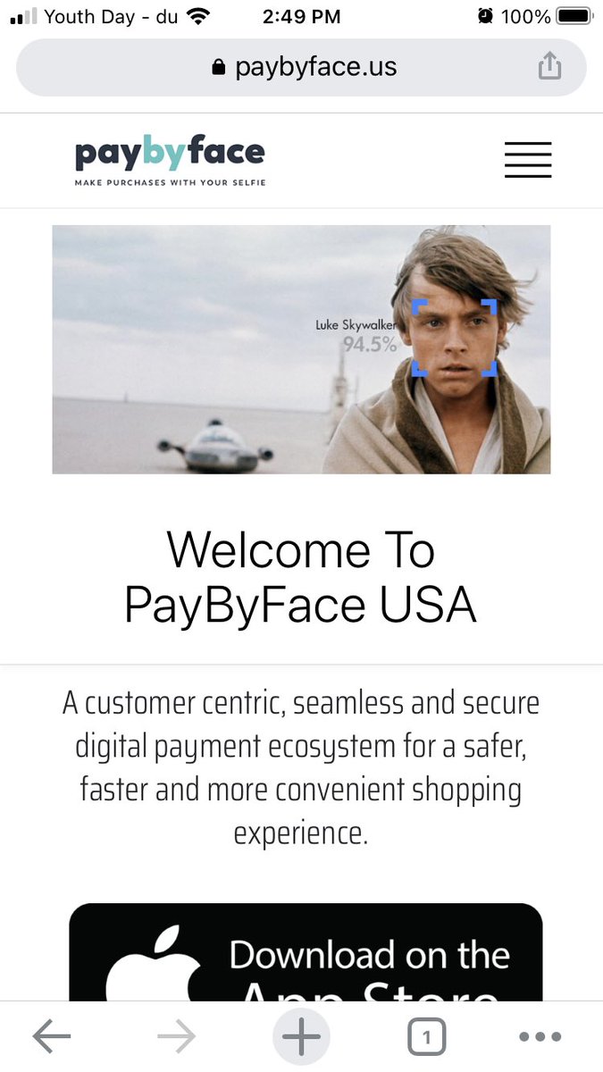 PayByFace tweet media
