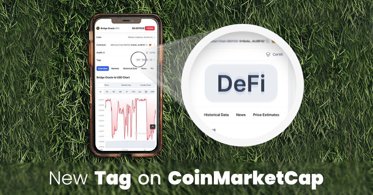 📢The #BridgeOracle project is now added to the #DeFi category on the <a href="/CoinMarketCap/">CoinMarketCap</a>  website due to the launch of its #mainnet on #BNBChain.

#BRG $BRG #Bridge