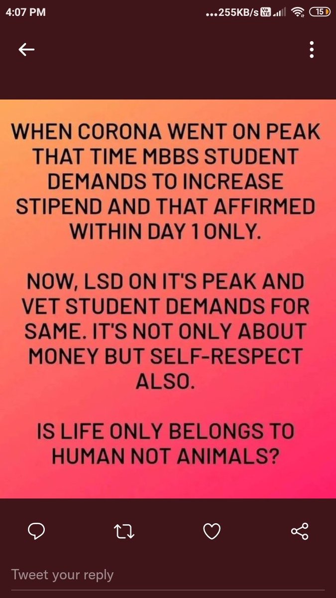4200 में दम नहीं 18000 से कम नहीं #Increase_guj_Vet_Stipend
#guj_vet_union
<a href="/CMOGuj/">CMO Gujarat</a> <a href="/CRPaatil/">C R Paatil</a> <a href="/KanuDesai180/">Kanu Desai</a> <a href="/RaghavjiPatel/">Raghavji Patel</a> <a href="/tv9gujarati/">Tv9 Gujarati</a> <a href="/VtvGujarati/">VTV Gujarati News and Beyond</a> <a href="/GSTV/">GSTV</a> <a href="/Dr_jAA8/">Veterinary Doctors Union</a>