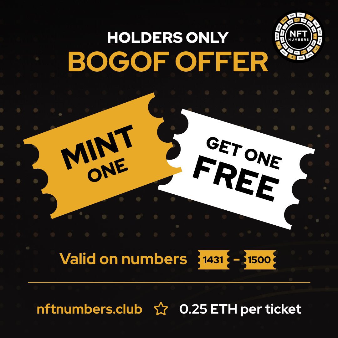 HOLDER ONLY OFFER! FROM NOW UNTIL THE BAKC LIVE PRIZE DRAW! ONLY 70 MINTS AWAY

BOGOF ON ALL MINTS!