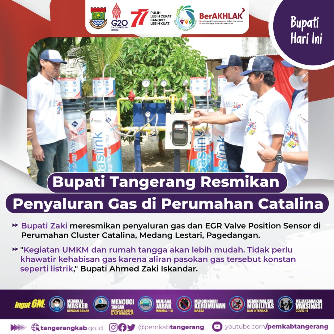 PemKabTangerang's tweet photo. Bupati Zaki meresmikan penyaluran gas dan EGR Valve Position Sensor di Perumahan Cluster Catalina, Medang Lestari, Pagedangan.

#Butini #BupatiZaki #Resmikan #PenyaluranGas #PerumahanCatalina https://t.co/XXR9tRYVxe