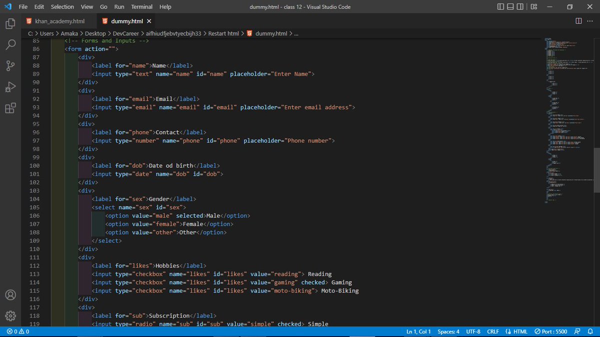 theblaisecode's tweet photo. Day 3 - Day 4

Did a refresher and practiced what I've learnt so far with HTML.

Corrections are welcomed! 😊

#100Devs  #WomenInTech #TechTwitter #WomenWhoCode #webdev #learnwithleon #SoftwareDeveloper #HTML #CSS #catchupcrew https://t.co/XRMtATuBeT