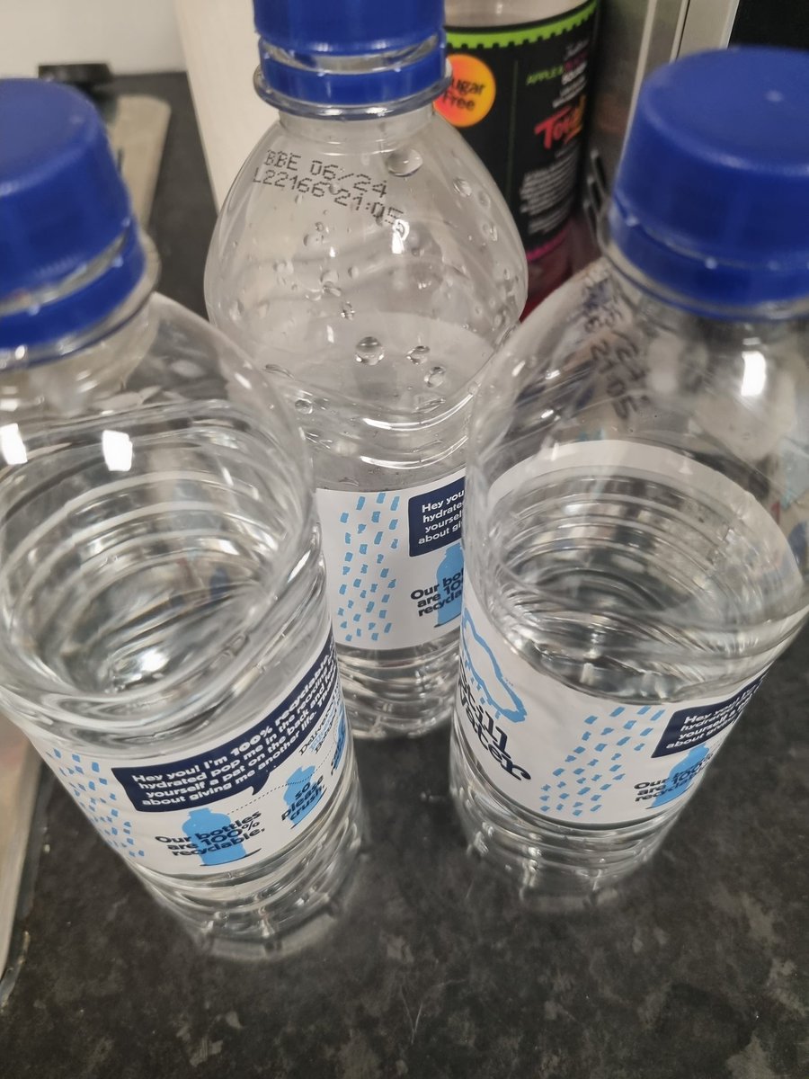 greenICUnurse's tweet photo. Found these half drank water bottles in the coffee room. Such a waste #greeningtheicu #Sustainability #bringabottle https://t.co/fnz5ylIMcr