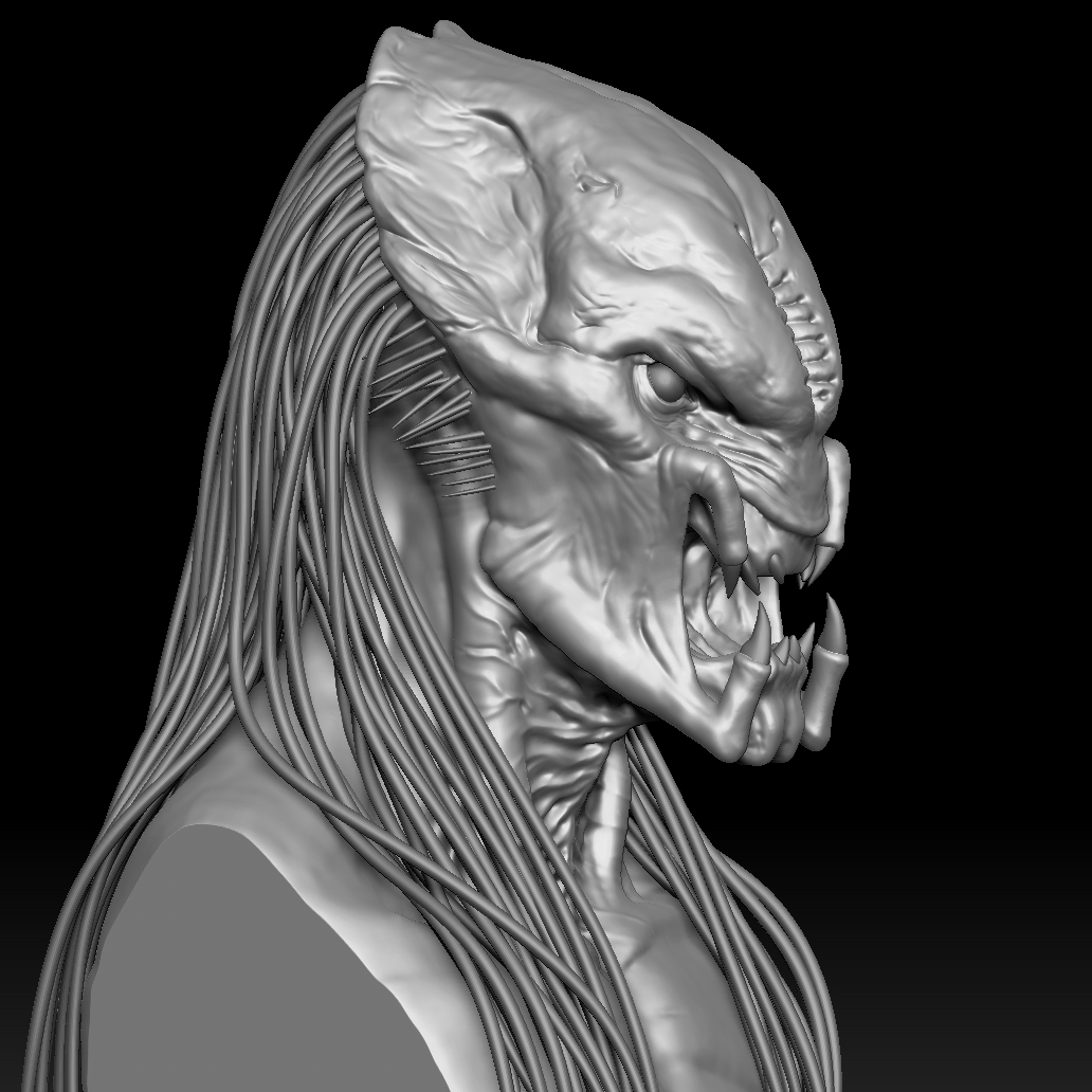 killing time Feral Predator WIP - day1 #PREY #FeralPredator #ZBrush