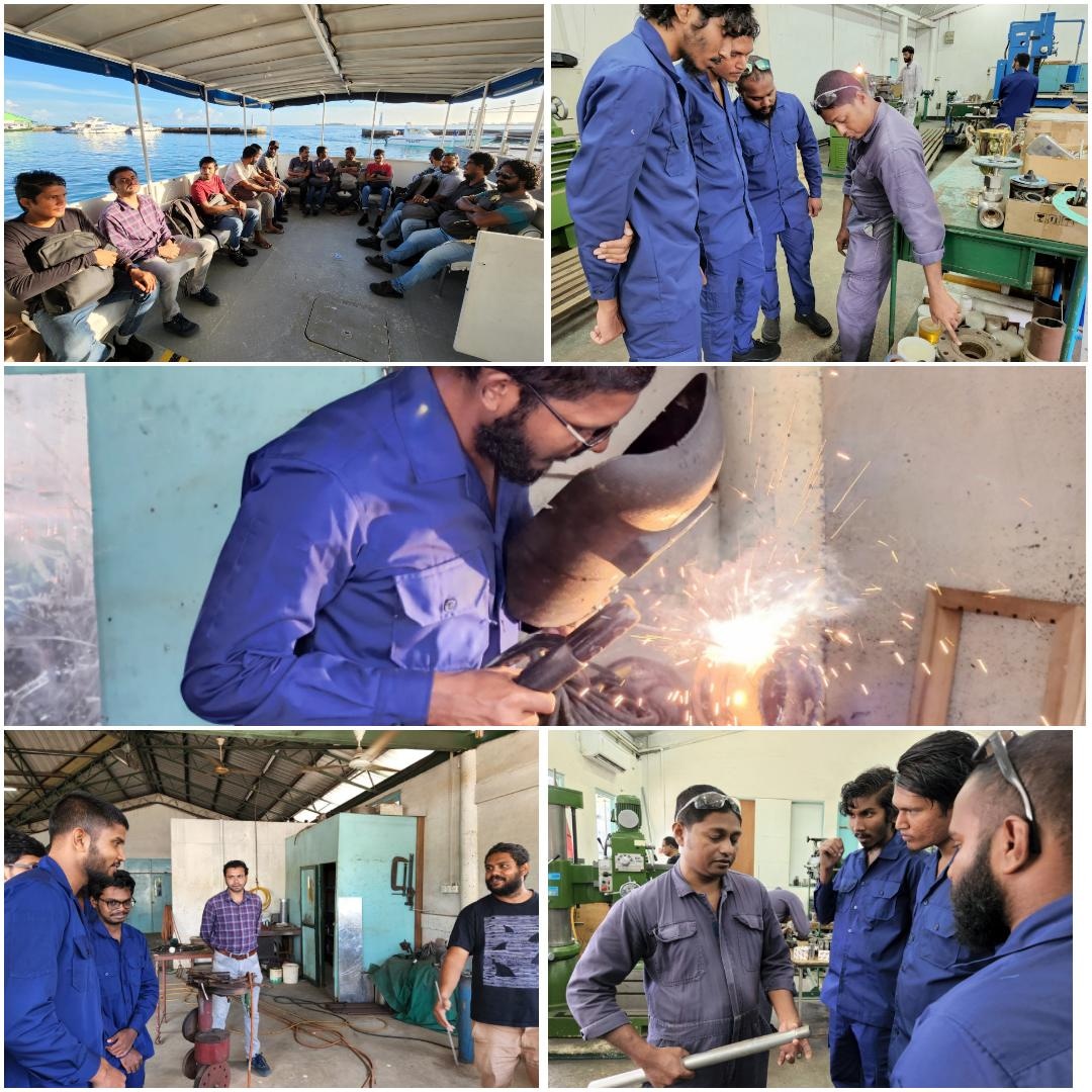 udhuma_alatheef's tweet photo. First batch of our Engineering (Electrical and Electronics, Mechanical &amp; Mechatronics) May 2022 Intake students started their Workshop Technology Practical Session at Paradise Island Resort. 

@VillaCollegeMv

#studyatvc
#transformyourlifewithvc https://t.co/9aqyQHkhBO