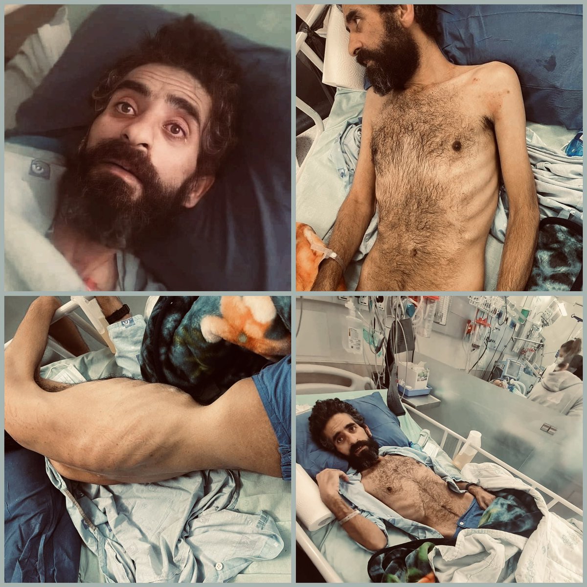 Rayaattari's tweet photo. الاحتلال عارف صورة خليل شو ممكن تعمل وكيف صورة الأسير المضرب هي الي بتقلب الوضع كامل عشان هيك متحفظ على هاد الموضوع، بس الأكيد انه خليل وضعه أسوء بمراحل من هشام بهاي المرحلة!!! 
#الحرية_لخليل_عواودة https://t.co/YyT32zrArX