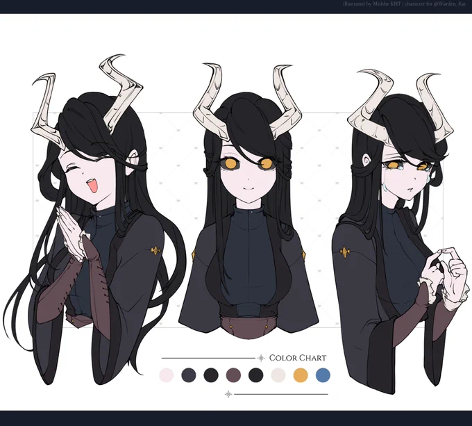 chara design commishh for @/Warden_Kat's DnD character!!! thank you for the request~  