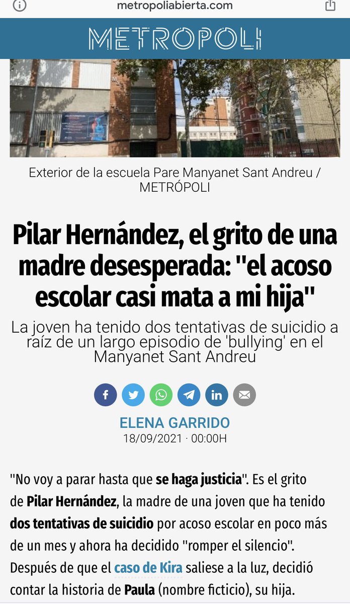 JMporKiraLopez's tweet photo. No solo mi hija Kira sufrió bullying en Manyanet, y aunque pocos denunciaron haber hay más denuncias. Y aun así tengo que soportar de los “manyanetistas” que todos mentimos, y que mi hija se suicidó porqué si. https://t.co/1HDe9hwALY https://t.co/rf5TiiE3Wo