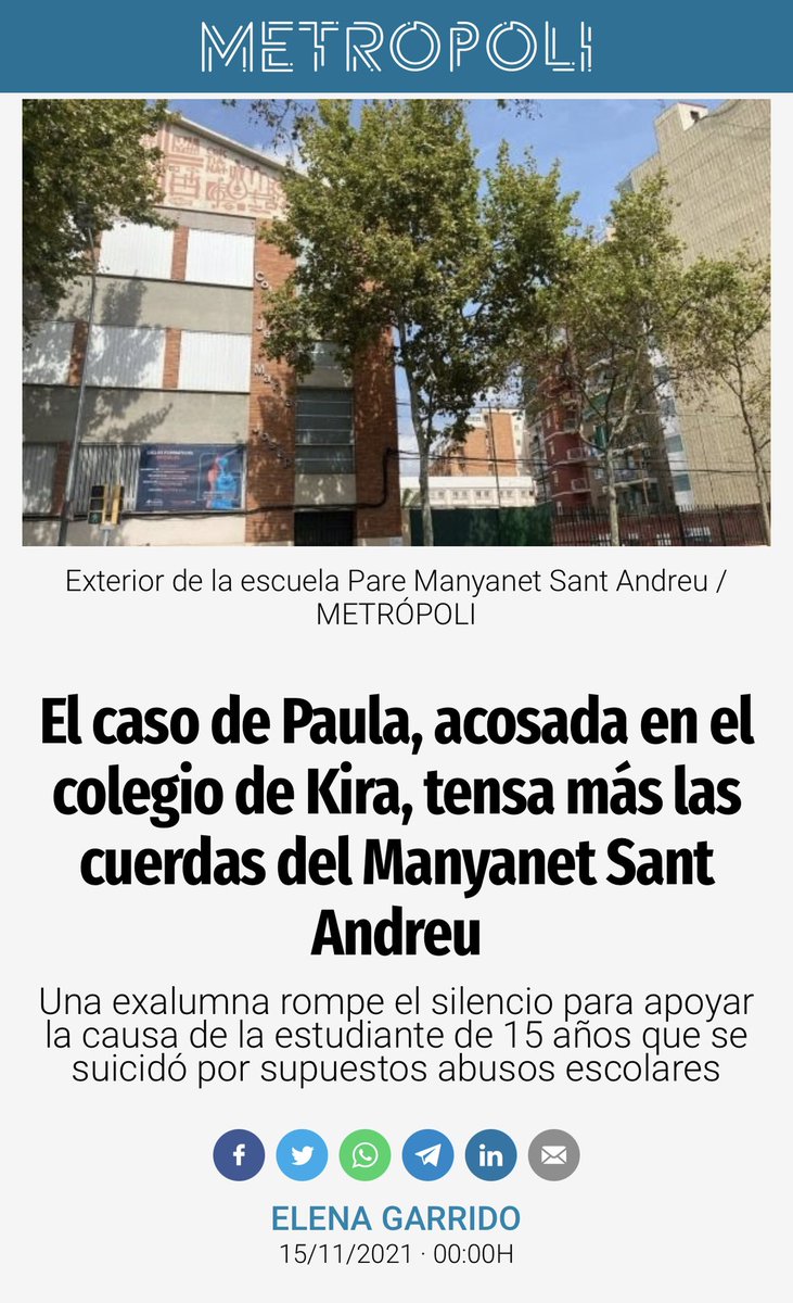 JMporKiraLopez's tweet photo. No solo mi hija Kira sufrió bullying en Manyanet, y aunque pocos denunciaron haber hay más denuncias. Y aun así tengo que soportar de los “manyanetistas” que todos mentimos, y que mi hija se suicidó porqué si. https://t.co/1HDe9hwALY https://t.co/rf5TiiE3Wo