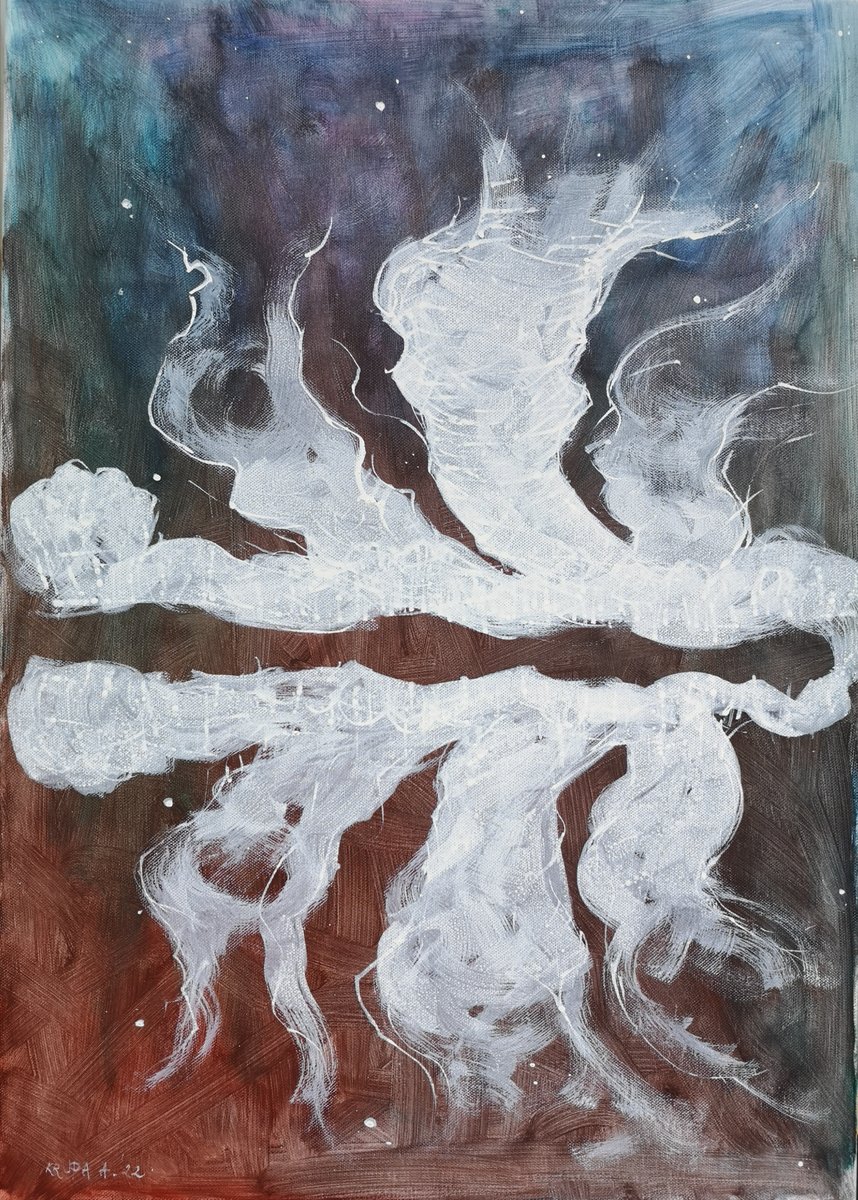 AlfredKrupa's tweet photo. Alone with the midnight clouds (Sam s ponoćnim oblacima), white ink on oil painted canvas (bijeli tuš na uljenom bojom oslikanom platnu), 70x49,5 cm, 2022
#contemporarypainting #surrealism #semiabstract #expression #art #artist #psychogram #alfredkrupa #alfredfreddykrupa https://t.co/DxPZgwGcVz