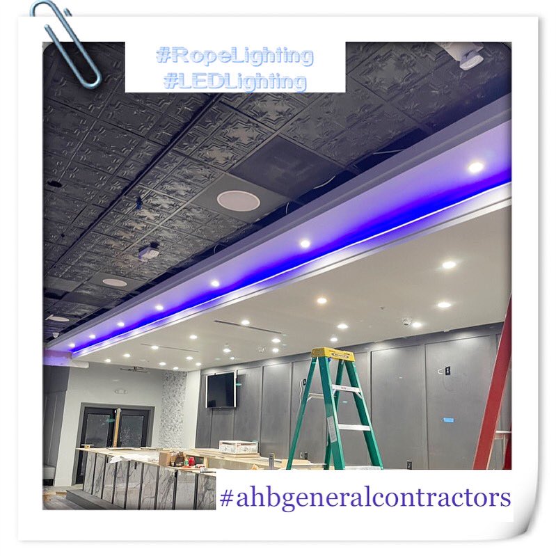 #OnTheJobSite installing #RopeLighting …#ComingSoon #404sportsbar #CountDownToOpening #ahbgeneralcontractors <a href="/SouthlakeMall/">Southlake Mall</a>