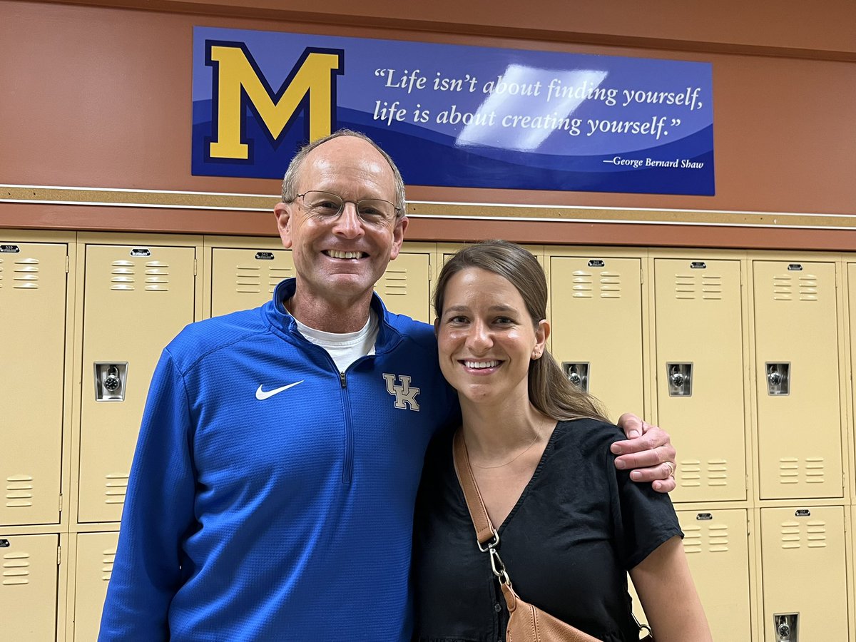 KenjiMatsudo's tweet photo. When a teacher inspires hope, you want to become just like them. Shout out to Madeira’s legendary English teacher Bob Kitchen for inspiring Mary Christoff to become an ELA teacher - our newest in 8th grade at MMS.  Go Madeira! #MadeInMadeira  #StrengthAndHope #MagicInMadeira https://t.co/xe0U2vvG2b