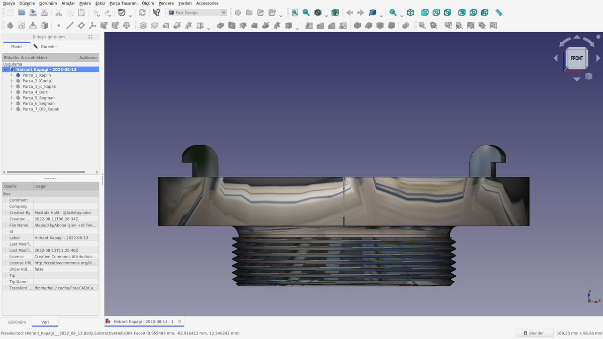 AcikKaynakci's tweet photo. Yangın Hortumu için Kaplin Bağlantısı
#MadeWithFreeCAD #FreeCAD #Showcase #fc3d #OpenSource #FLOSS #CAD #kaplin #coupling #Fire #yangin https://t.co/Vu72BLKmwC