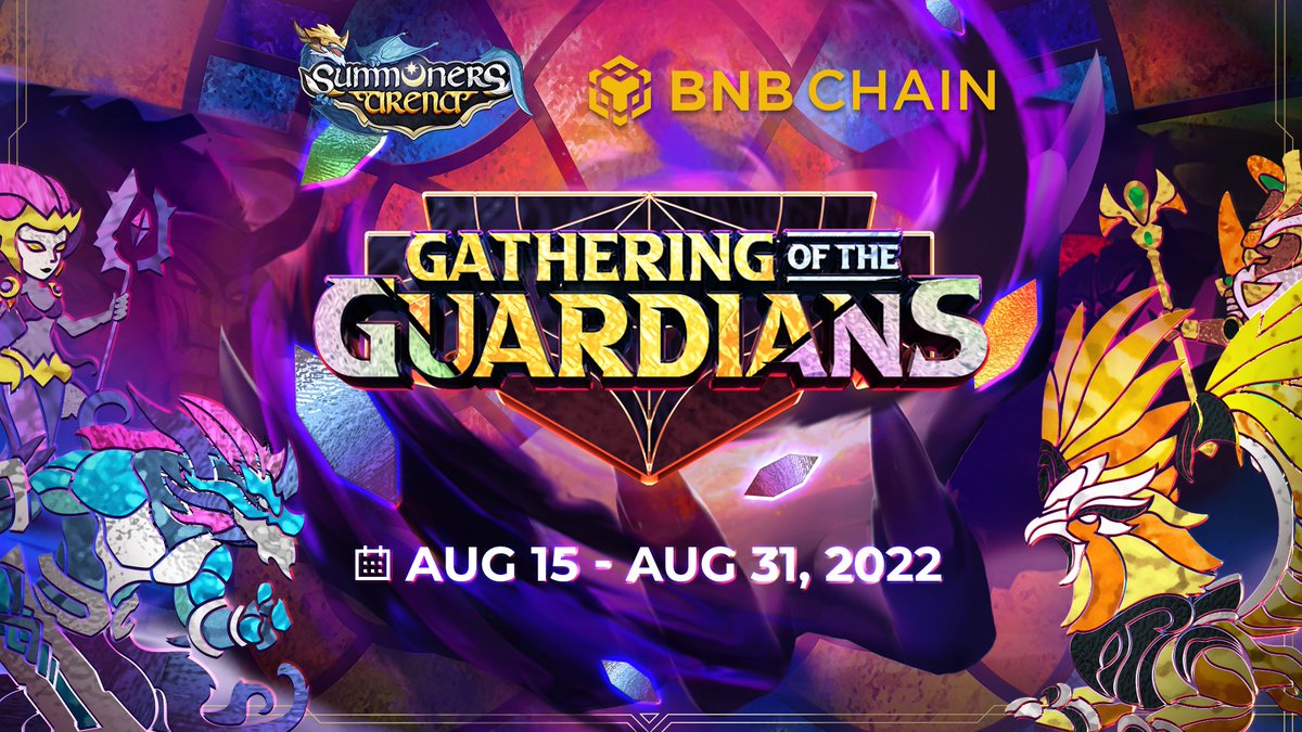 SummonersArena's tweet photo. 🛡Join us in the GATHERING OF THE GUARDIANS &amp; be a part of the $100,00 prize pool!

🎁$100,000 in total reward
⏰2 PM (UTC) Aug 15 - 2 PM (UTC) Aug 31, 2022

More info below 👇 https://t.co/8ncSrBaG5S