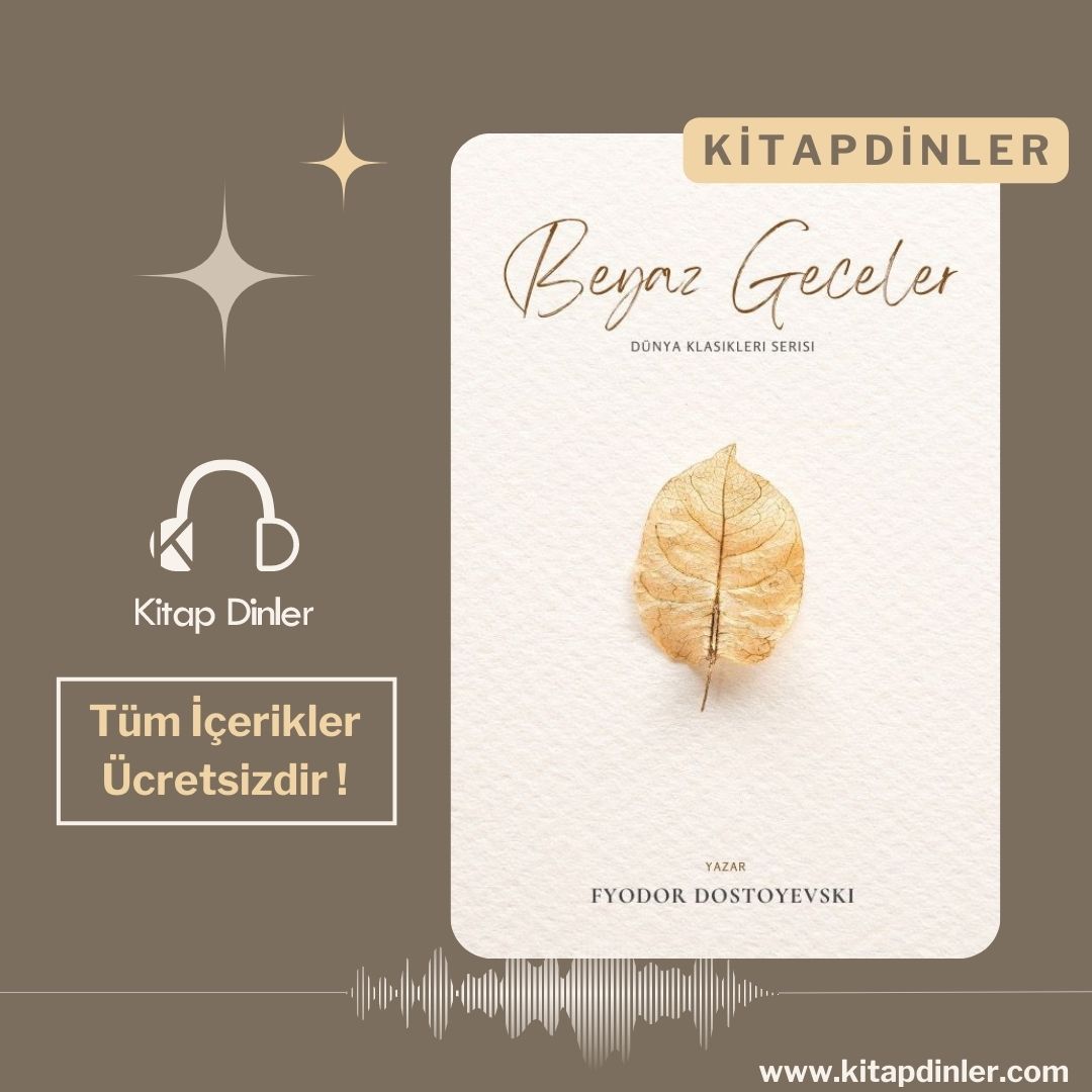 Öykünün yalnız ve hayalperest anlatıcısı, Petersburg'un beyaz gecelerinde sokaklarda dolaşırken Nastenka adında bir genç kızla tanışır. 

Hemen Şimdi Ücretsiz Dinle! @kitapdinler

#kitapönerisi #seslikitap #kitapdinler #kitap #kitapdinle #edebiyat #roman #instagram #hikaye #öykü