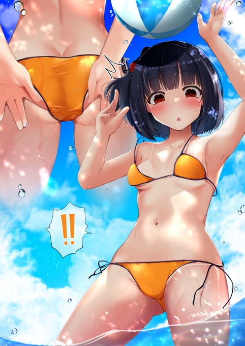 つい遊びに夢中になりすぎた後輩ちゃん🌊
「え、えっ…?!」