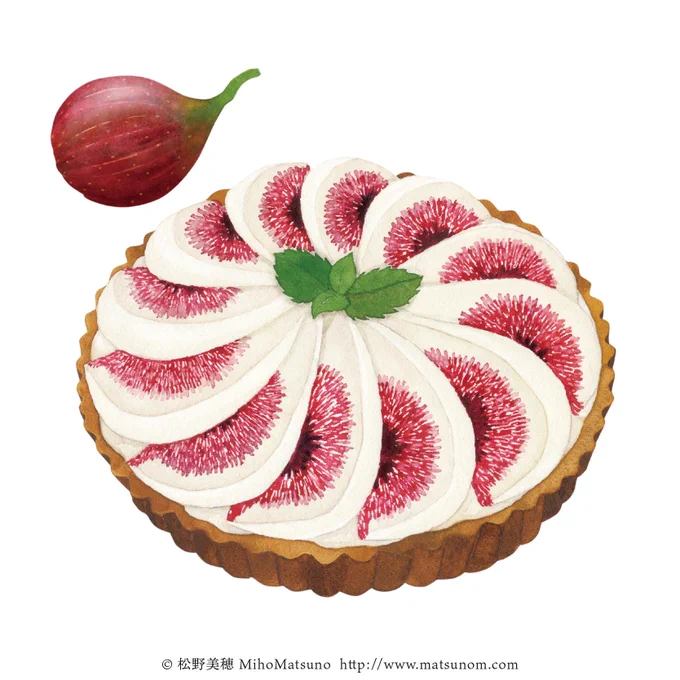 ご依頼されているシリーズ全体のトーンを合わせるためスイーツの輝きを控えめに描いている(画像がその例)けども、もっとツヤツヤでキラキラに描くお仕事もしたいと思っているところです 
